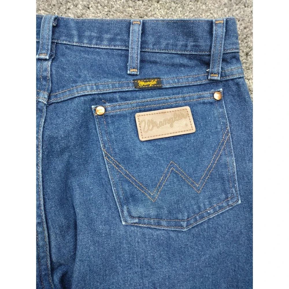 90's Wrangler Mens 33x33 Jeans 13MWZ A001 3030 Dad Ranchwear Blue Denim Pants